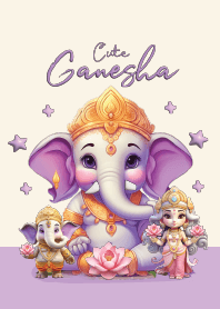 Ganesha Cute (Purple)