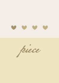 Yellow beige.Heart