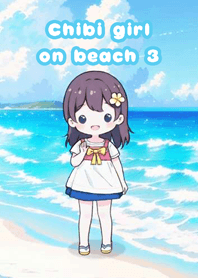 Chibi girl on beach 3
