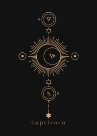 Zodiac Sign - Capricorn - Golden -