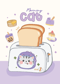 แมวน้อย สีม่วงน่ารัก