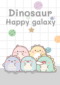 Dinosaur on galaxy pastel!