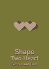 Shape Two heart dry leaf