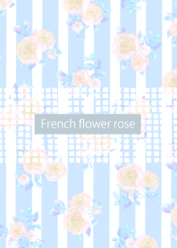 French flower rose -ice blue-