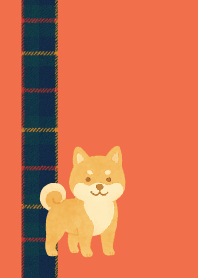 Cool Shiba Inu01 on red & yellow