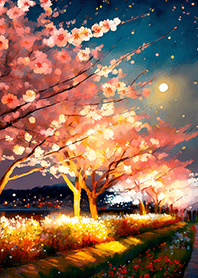 美しい夜桜の着せかえ#506