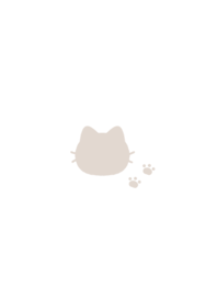 貓和腳印 / white beige