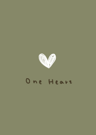 one heart. khaki beige.