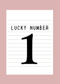LUCKY NUMBER 1 NOTEBOOKj-DUSTY PINK