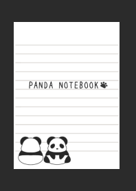 PANDA NOTEBOOK/CHARCOAL GREY