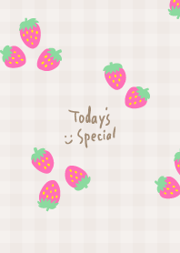 ピンク苺　チェック25