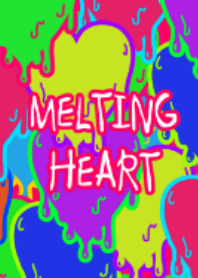 Colorful melting heart