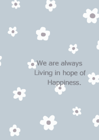 flower pattern / pale blue