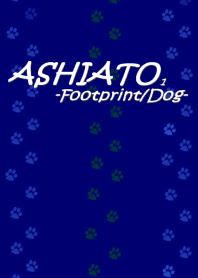 ASHIATO-Footprint Dog- Deep Blue