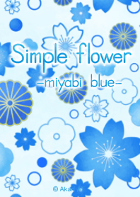 Simple flower -miyabi blue-