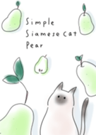 simple Siamese cat pear