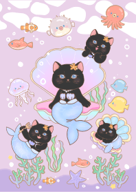 Black cat mermaid 2