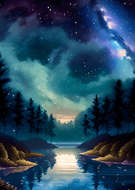 Beautiful starry night view#590