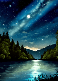 綺麗な星空の夜景着せかえ#266