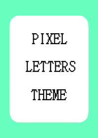 PIXEL LETTERS THEMEj-NEON MINT-BLACK
