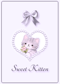 Lavender, Sparkling Heart and Kitten