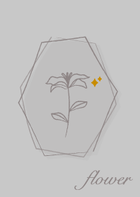 花 <閃光> 苔灰色