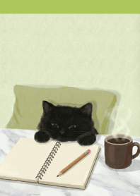 Black Cat Working Light Olive Theme