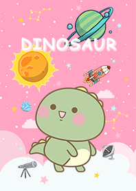 浩瀚宇宙 恐龍星人 粉紅色星空