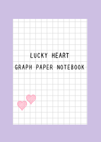 LUCKY HEART GRAPH PAPERj-DUSTY PURPLE