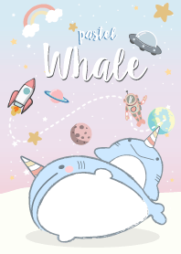 Whale unicorn.(Pastel)