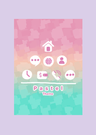 パステルパープルピンクグリーン