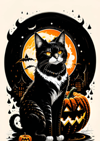halloween cat 4433Fb