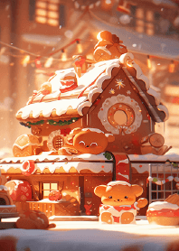Bear Cookie Gingerbread House Christmas