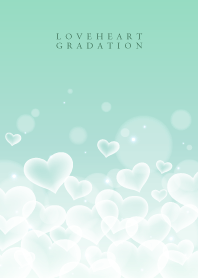 LOVE HEART GRADATION-Emerald&White 17