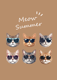 Sunglasses Meow(milk tea color)