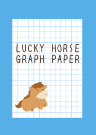 LUCKY HORSE GRAPH PAPER/BLUE
