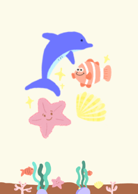 ธีมไลน์สัตว์น้ำใต้ทะเล