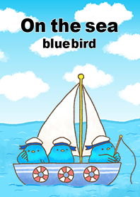 Blue bird on the sea