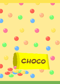 I wanna eat chocolate on yellow