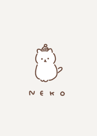 ねこサンタ。ダークブラウン