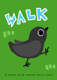 walking black bird