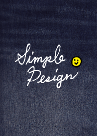Simple Design smile- Denim-