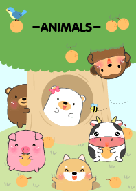 Home Animals On Tree theme