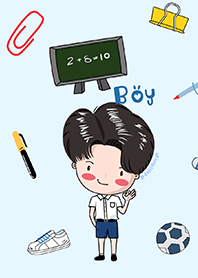 Student Boy Blue shorts's Theme.