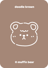 muffin bear doodle brown