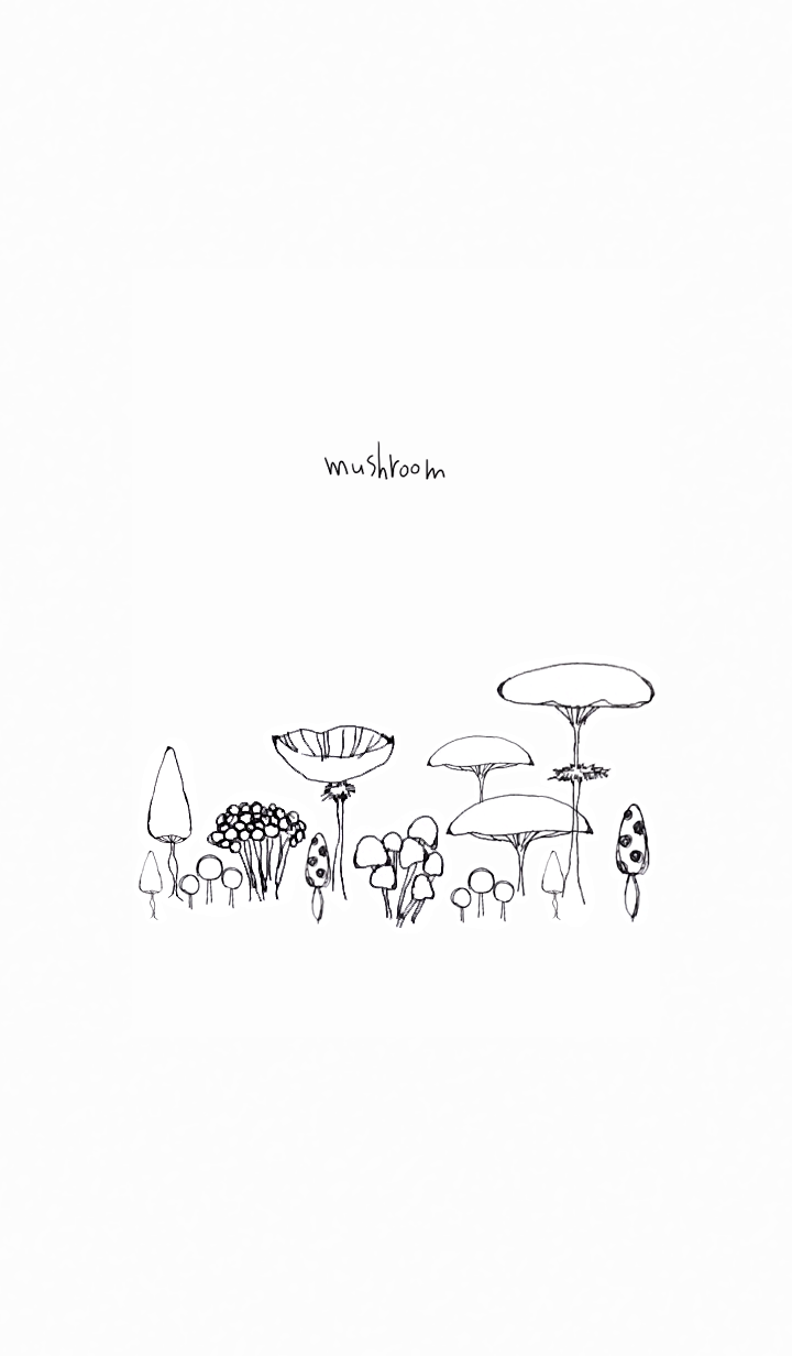 Monochrome simple mushroom