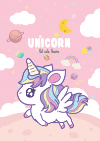 Unicorn Kawaii Galaxy Pink