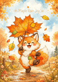 Maple Rain Joy: Autumn Fox Fun