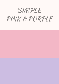 Simple pink & purple.