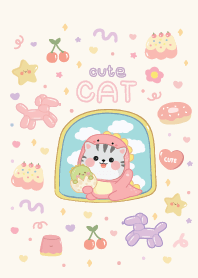 Cat cute : pastel minimal :-)